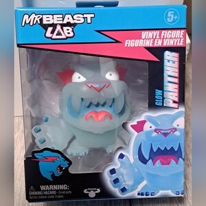 MRBEAST Lab Glow Panther Vinyl Figure - Blue. New